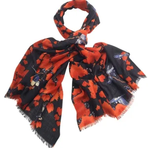 Hot One Hundred Stars Acer Black Wool Scarf