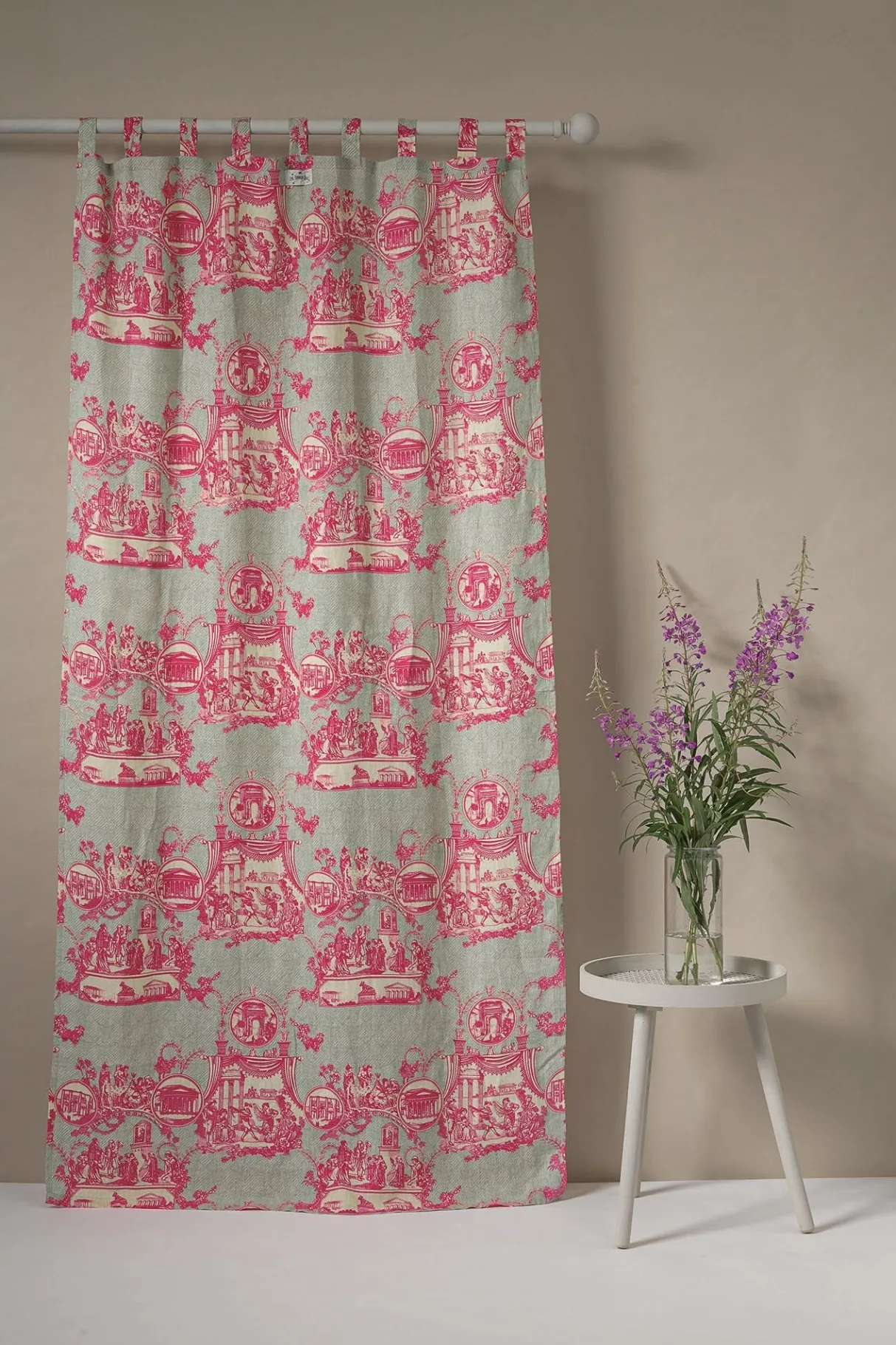 ancient_column_pink_linen_panel_0.webp Store One Hundred Stars Ancient Column Pink Linen Panel