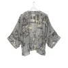 Clearance One Hundred Stars Ancient Columns Charcoal Kimono