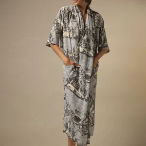Fashion One Hundred Stars Ancient Columns Charcoal Rachel Dress