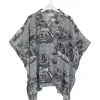 Hot One Hundred Stars Ancient Columns Charcoal Tunic Top