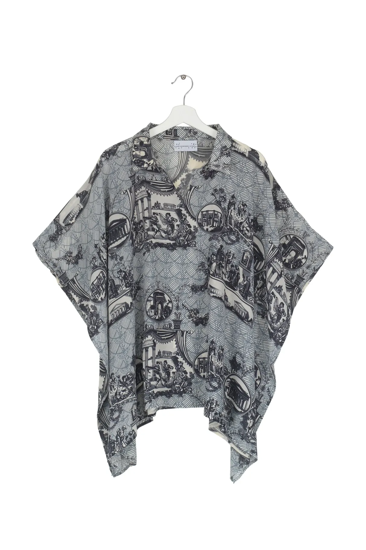 ancient_columns_charcoal_tunic_top_0.webp Hot One Hundred Stars Ancient Columns Charcoal Tunic Top