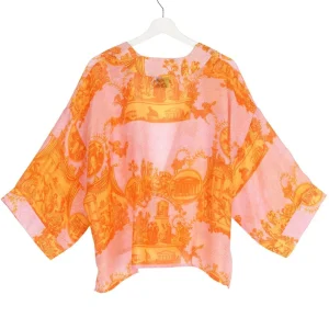 Best One Hundred Stars Ancient Columns Orange Kimono