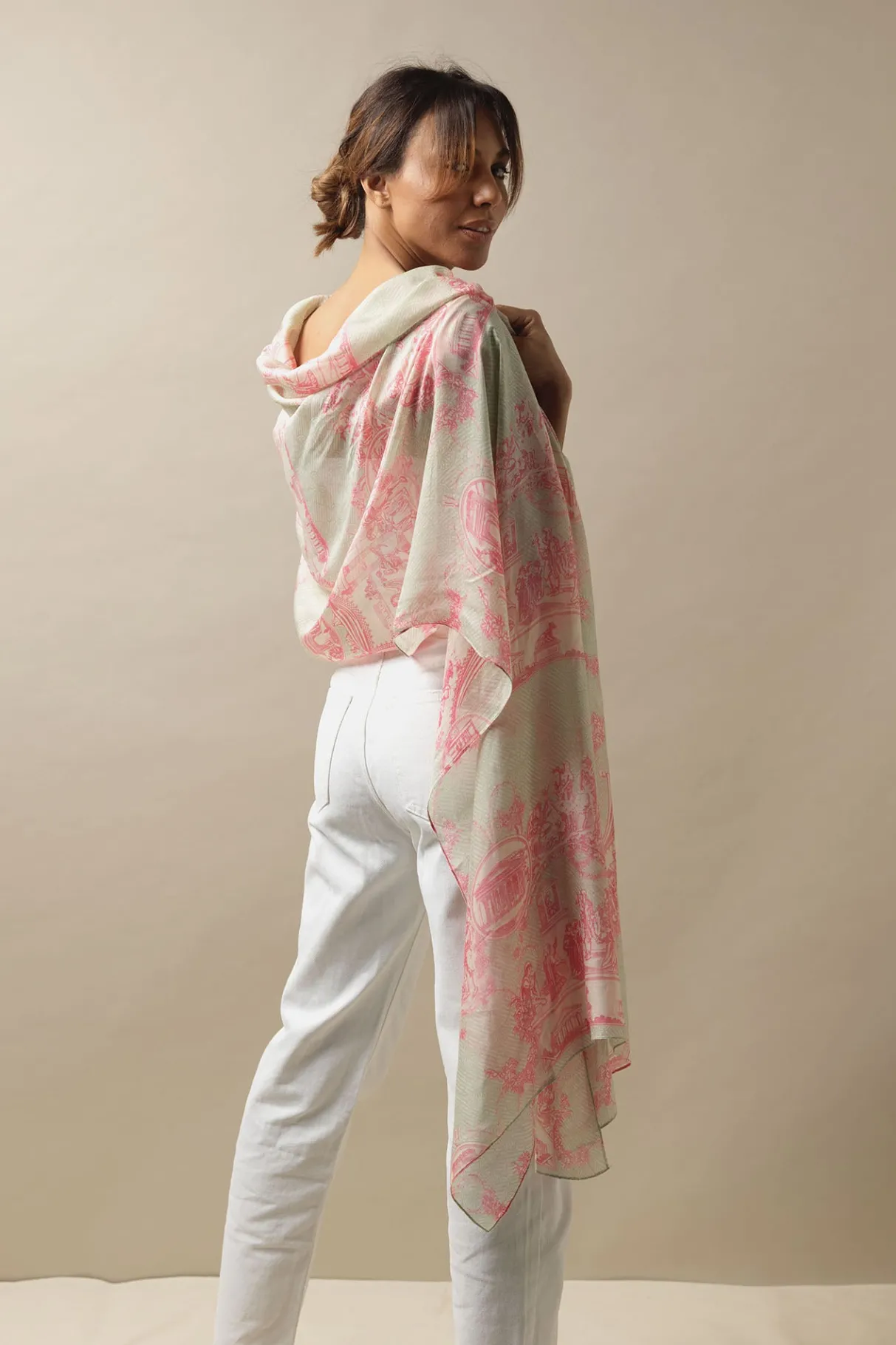 ancient_columns_pink_scarf_2.webp Discount One Hundred Stars Ancient Columns Pink Scarf