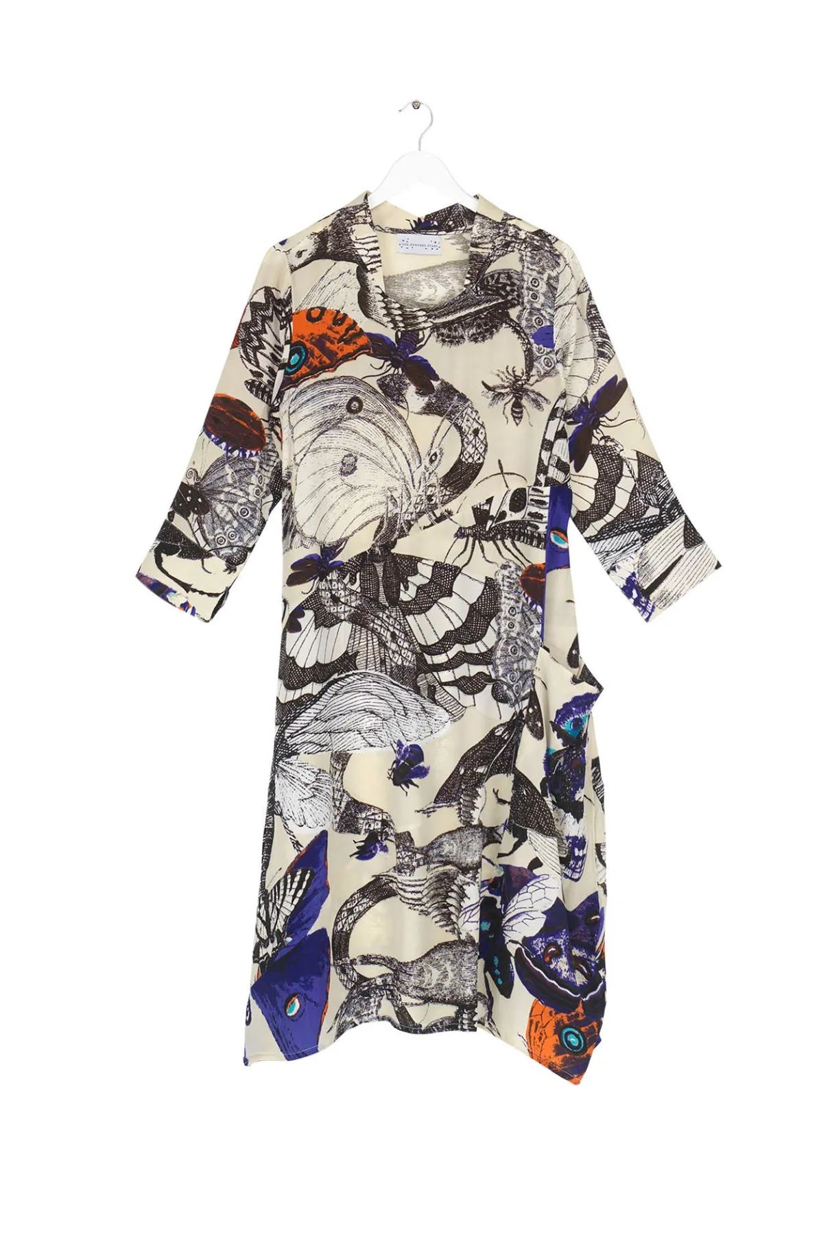 butterflies_cobalt_asymmetric_dress_3.webp Sale One Hundred Stars Butterflies Cobalt Asymmetric Dress