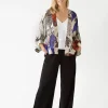 Hot One Hundred Stars Butterflies Cobalt Kimono