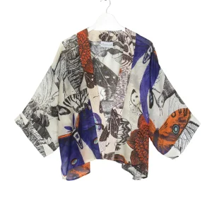 Hot One Hundred Stars Butterflies Cobalt Kimono