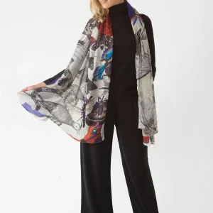 Fashion One Hundred Stars Butterflies Cobalt Scarf