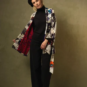 Store One Hundred Stars Butterflies Cobalt Wrap Jacket