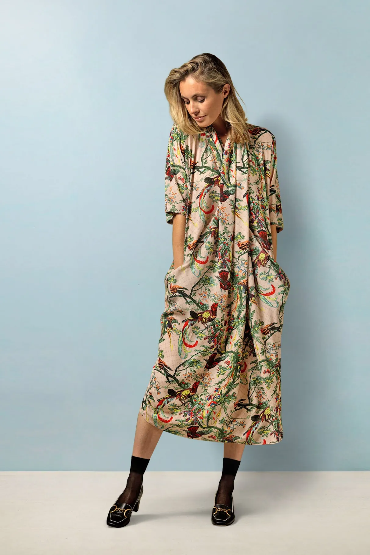 chinoiserie_pink_rachel_dress_0.webp Flash Sale One Hundred Stars Chinoiserie Pink Rachel Dress