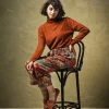 Cheap One Hundred Stars Country Toile Berry Crepe Pants