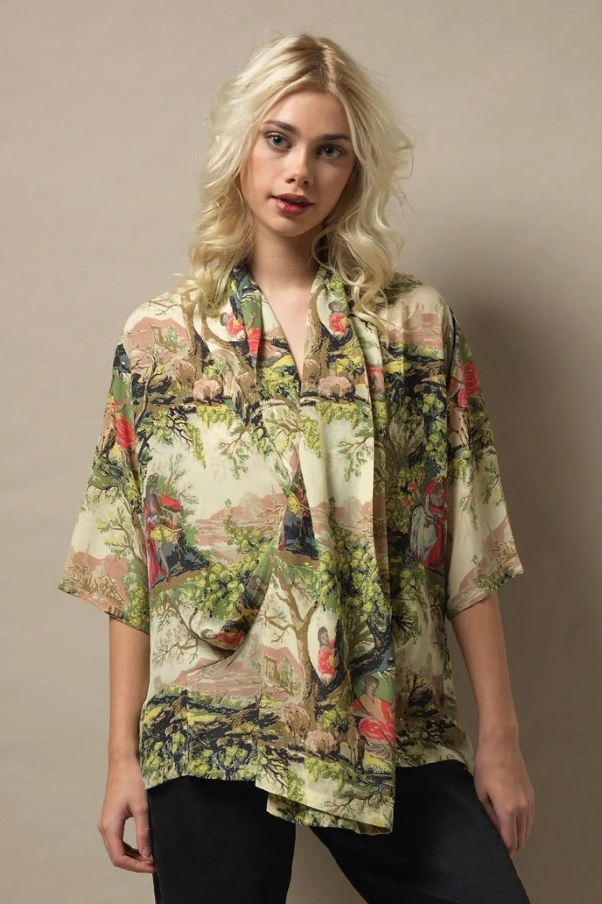 country_toile_rachel_top_0.webp Outlet One Hundred Stars Country Toile Rachel Top