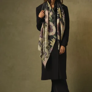 Discount One Hundred Stars Daisy Black Wool Scarf