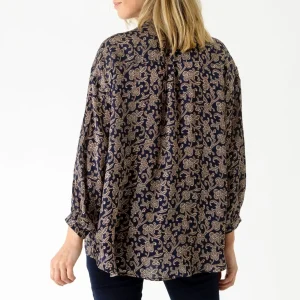 Hot One Hundred Stars Floral Paisley Blue Darcy Shirt