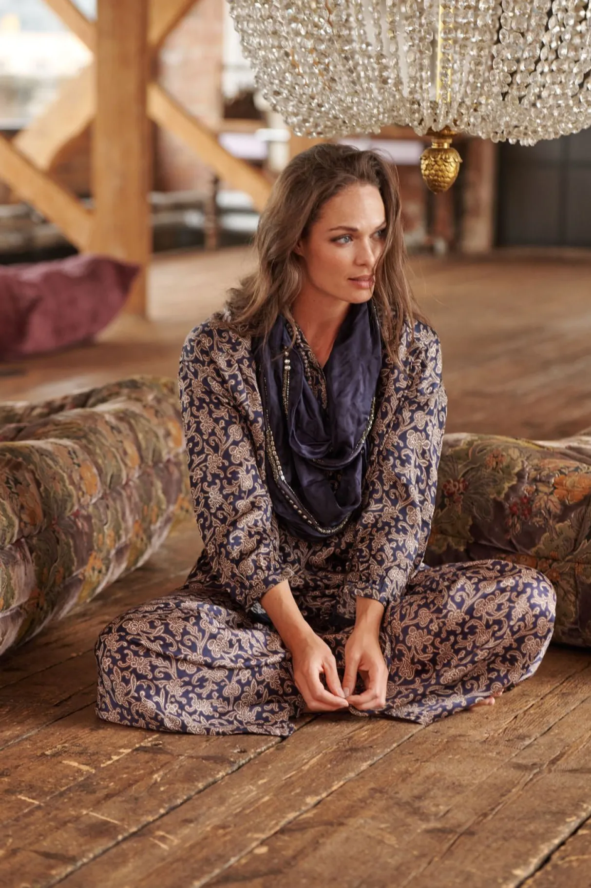floral_paisley_blue_palazzo_pant_0.webp Cheap One Hundred Stars Floral Paisley Blue Palazzo Pant