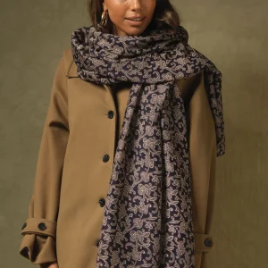 Discount One Hundred Stars Floral Paisley Blue Scarf