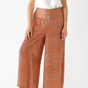 Shop One Hundred Stars Floral Paisley Orange Palazzo Pant