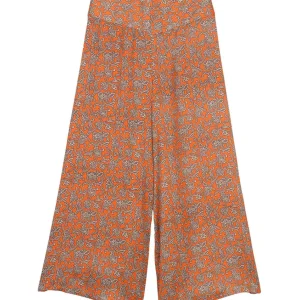 Shop One Hundred Stars Floral Paisley Orange Palazzo Pant