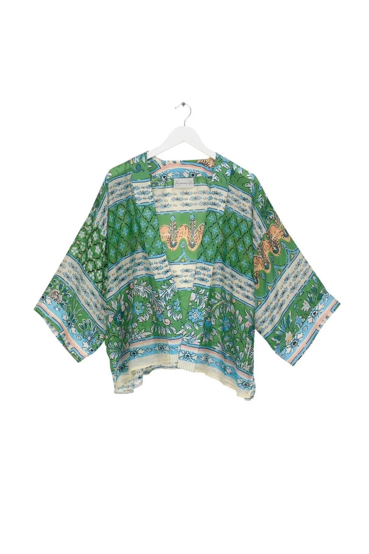 folk_flowers_green_kimono_0.webp Cheap One Hundred Stars Folk Flowers Green Kimono