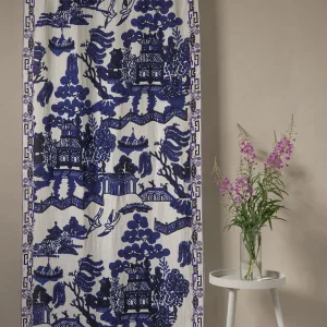 Outlet One Hundred Stars Giant Willow Blue Linen Panel