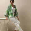 Best One Hundred Stars Handkerchief Green Kimono