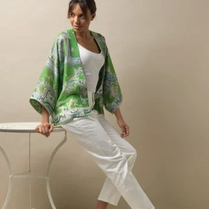 Best One Hundred Stars Handkerchief Green Kimono