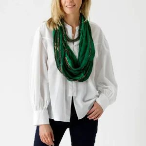 Cheap One Hundred Stars Indian Heritage Green Necklace Scarf