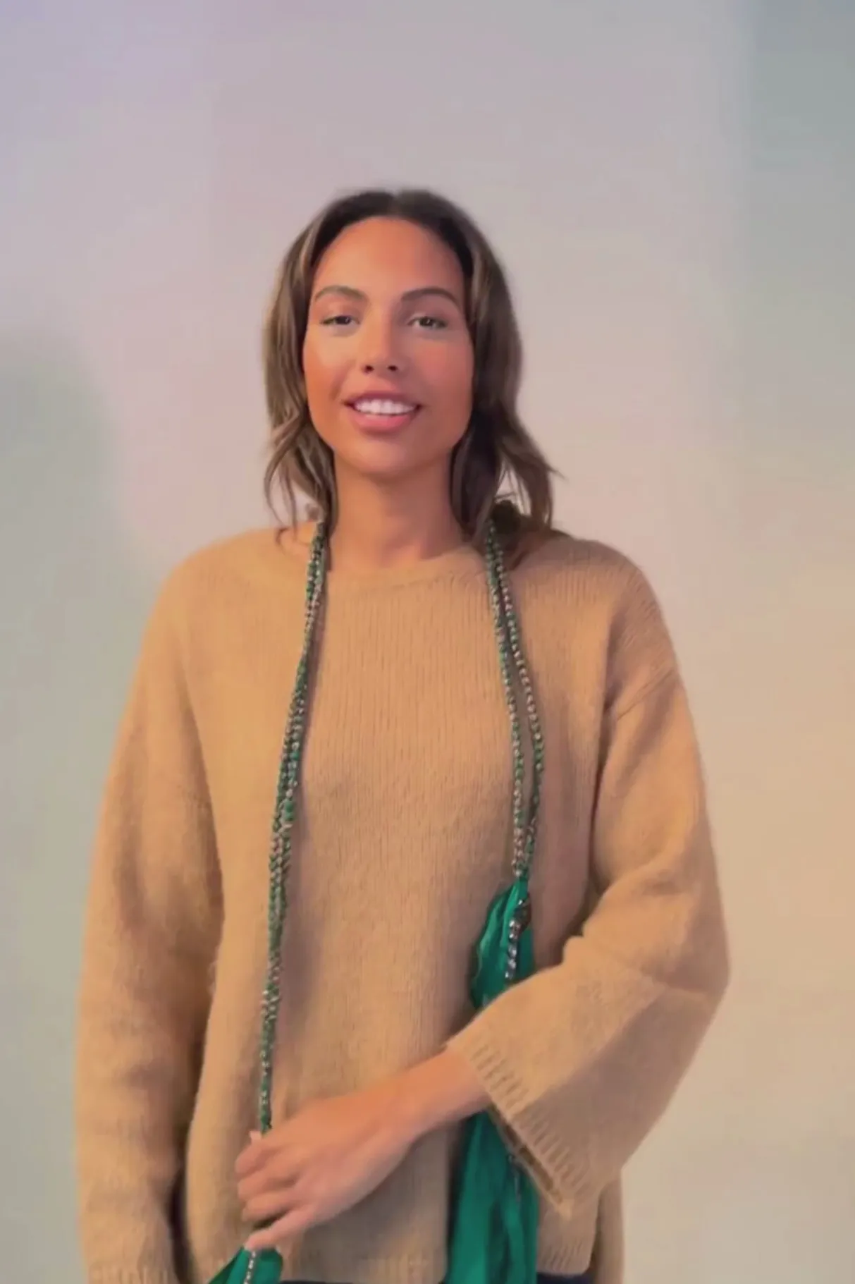 indian_heritage_green_necklace_scarf_3.webp Hot One Hundred Stars Indian Heritage Green Necklace Scarf