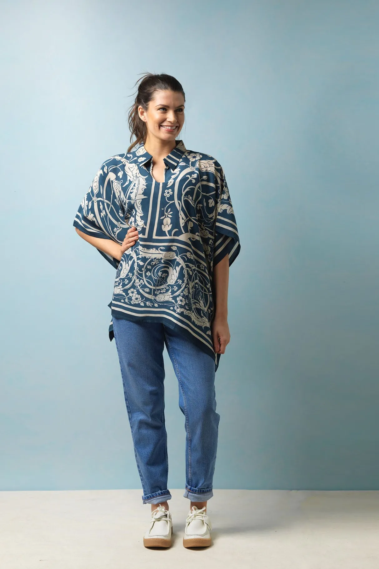 jaipur_blue_tunic_top_2.webp Flash Sale One Hundred Stars Jaipur Blue Tunic Top
