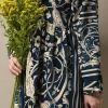 Outlet One Hundred Stars Jaipur Blue Velvet Duster Coat