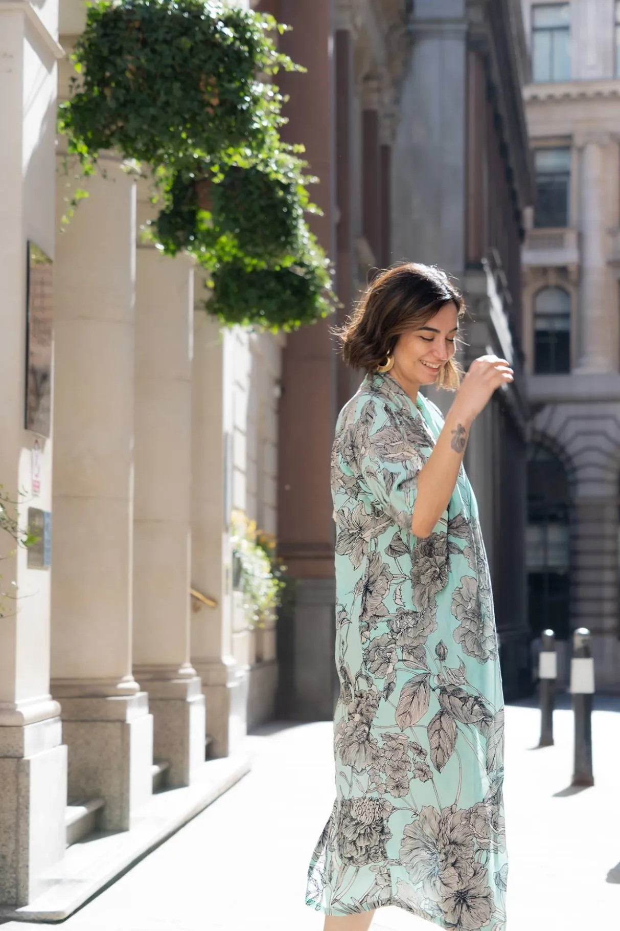 kew_etched_floral_aqua_rachel_dress_3.webp New One Hundred Stars Kew Etched Floral Aqua Rachel Dress
