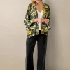 Fashion One Hundred Stars Kew Evergreen Black Kimono