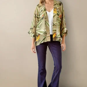 Store One Hundred Stars Kew Evergreen Stone Kimono