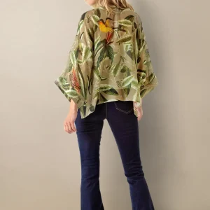 Store One Hundred Stars Kew Evergreen Stone Kimono