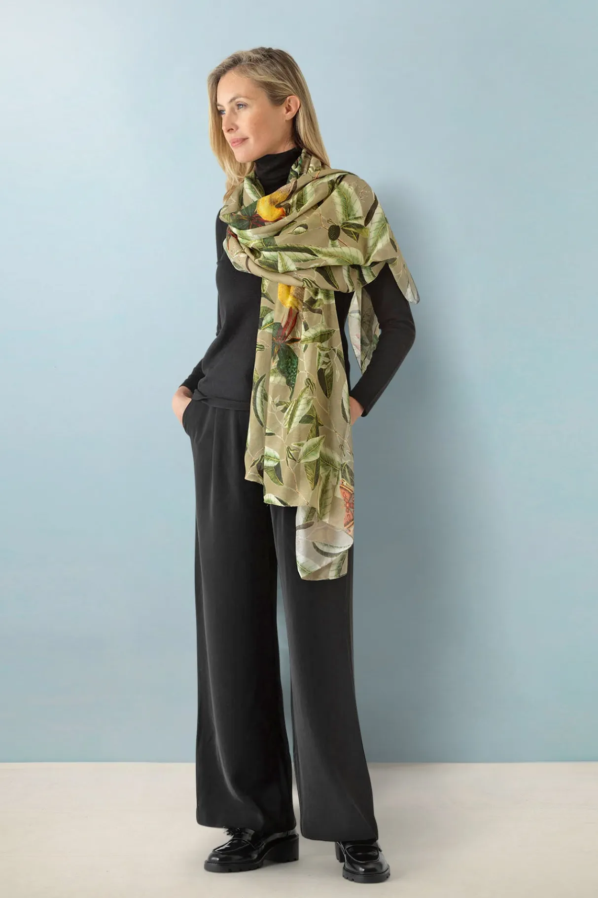 kew_evergreen_stone_scarf_1.webp Outlet One Hundred Stars Kew Evergreen Stone Scarf