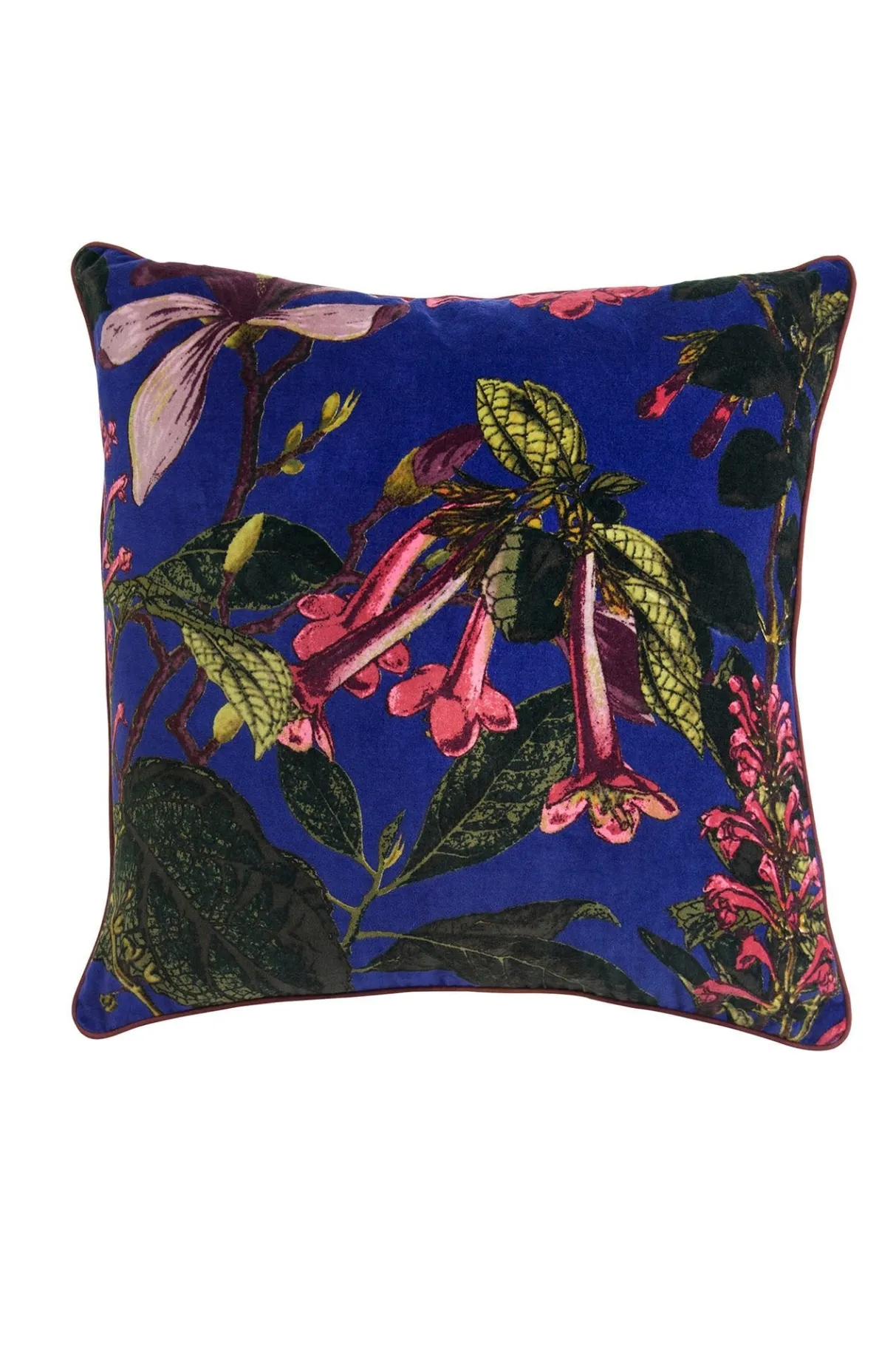 kew_magnolia_purple_velvet_square_cushion_0.webp Online One Hundred Stars Kew Magnolia Purple Velvet Square Cushion