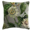 Shop One Hundred Stars Kew Passion Flower Stone Velvet Square Cushion