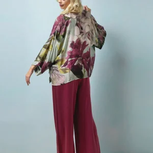 Hot One Hundred Stars Kew Protea Duck Egg Kimono