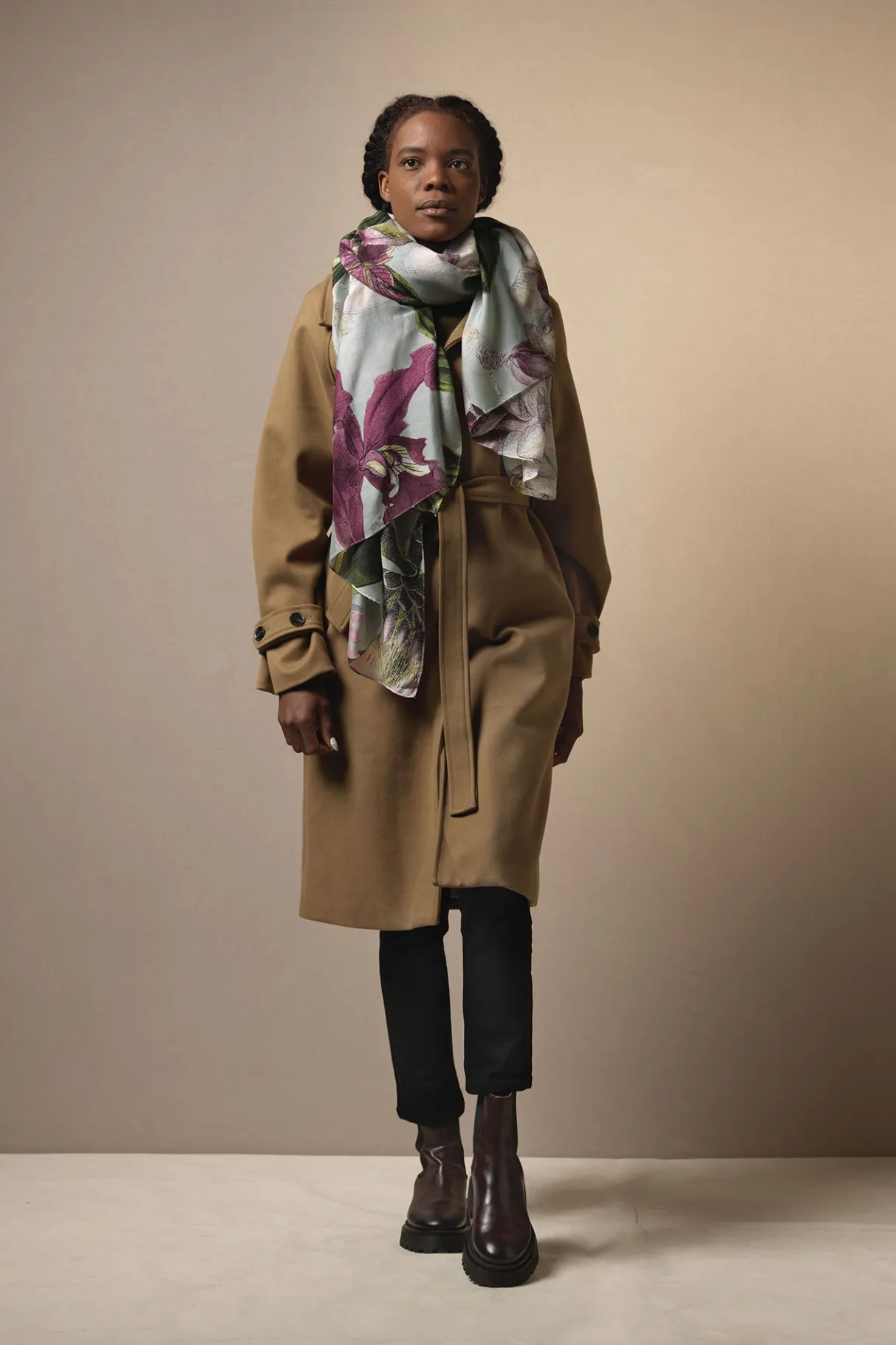 kew_protea_duck_egg_scarf_0.webp Outlet One Hundred Stars Kew Protea Duck Egg Scarf