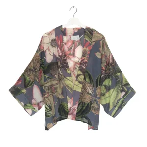 New One Hundred Stars Kew Protea Grey Kimono