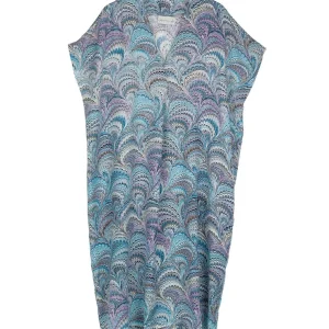 Shop One Hundred Stars Marbled Blue Shift Dress