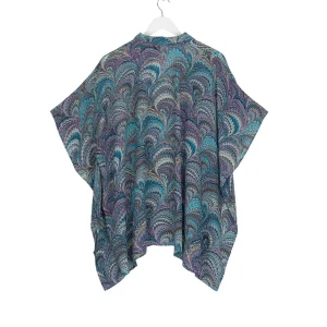 Outlet One Hundred Stars Marbled Blue Tunic Top