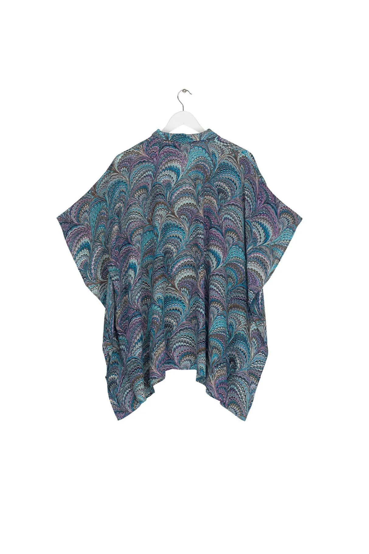 marbled_blue_tunic_top_4.webp Outlet One Hundred Stars Marbled Blue Tunic Top