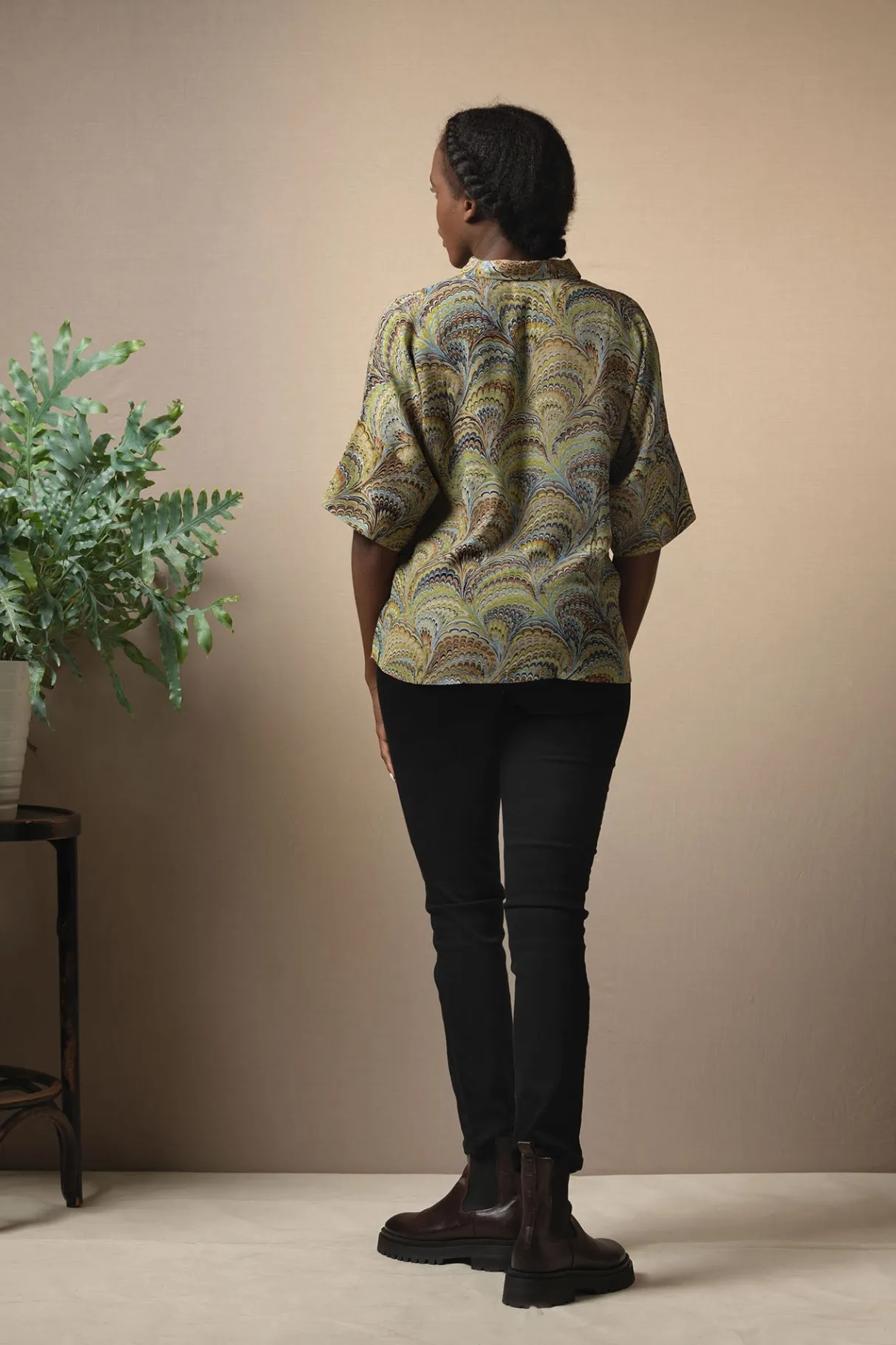 marbled_green_pippa_top_1.webp Best Sale One Hundred Stars Marbled Green Pippa Top