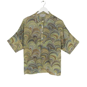 Best Sale One Hundred Stars Marbled Green Pippa Top
