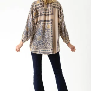 Flash Sale One Hundred Stars Mehndi Blue Darcy Shirt