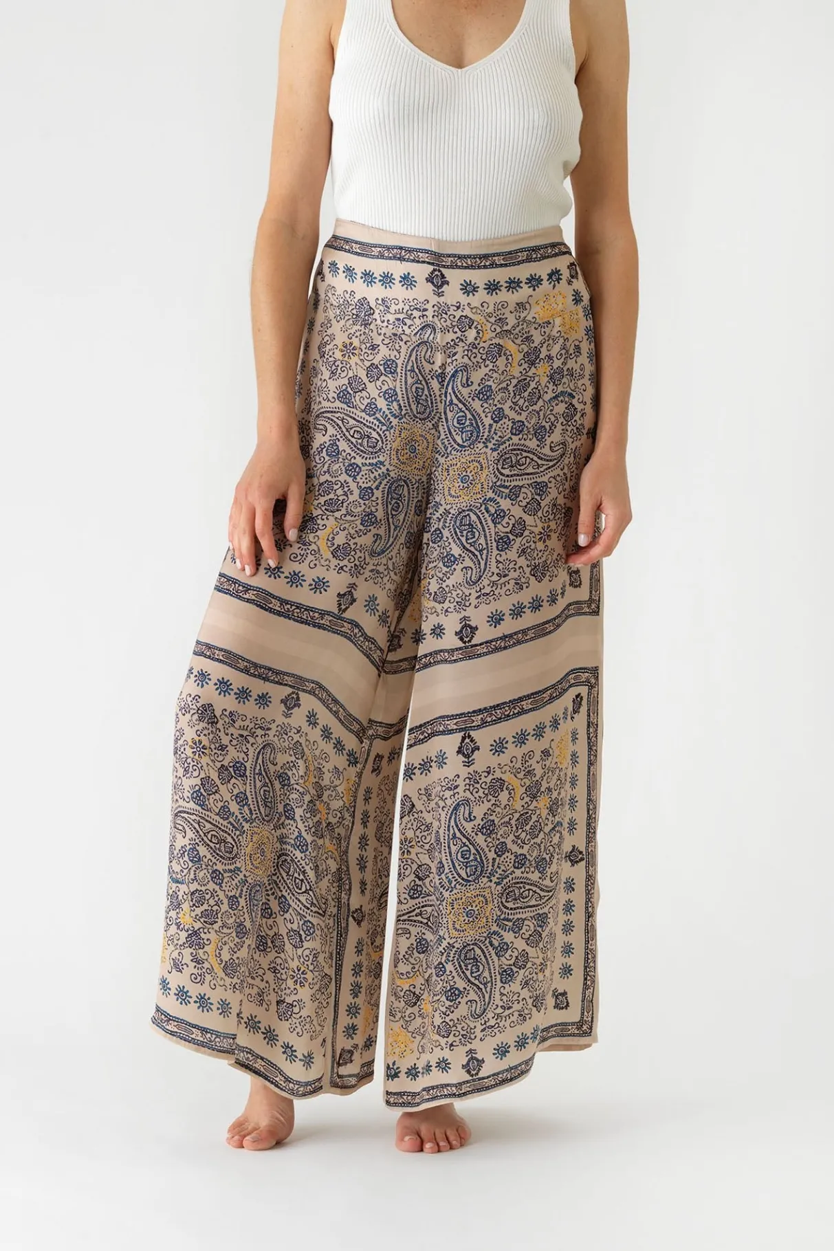 mehndi_blue_palazzo_pant_1.webp Outlet One Hundred Stars Mehndi Blue Palazzo Pant