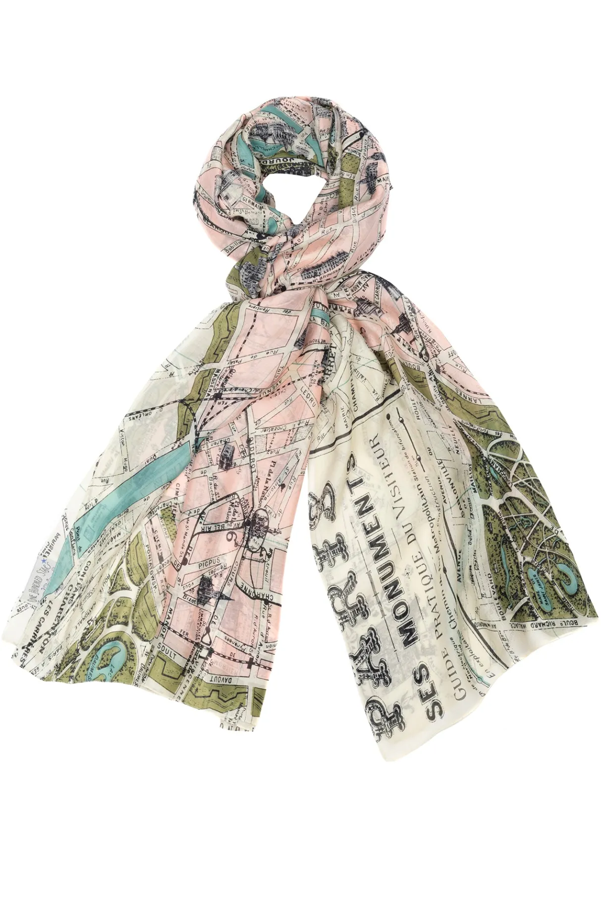 paris_map_scarf_0.webp Online One Hundred Stars Paris Map Scarf