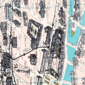 Online One Hundred Stars Paris Map Scarf
