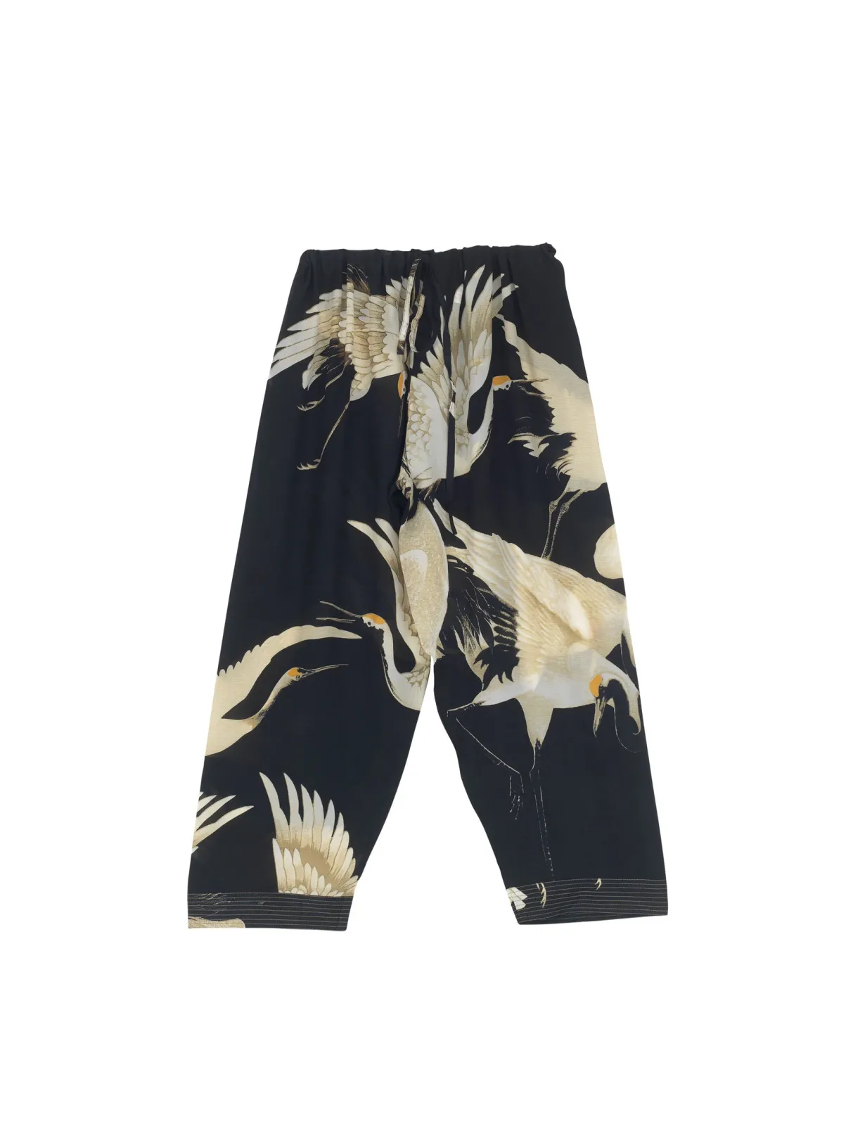 stork_black_crepe_lounge_pants_2.webp Hot One Hundred Stars Stork Black Crepe Lounge Pants